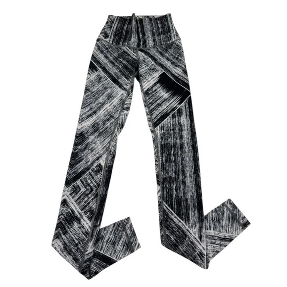 Lululemon Wunder Under Pant Full-On Luon Roll Down Heat Wave White Black - Picture 1 of 9